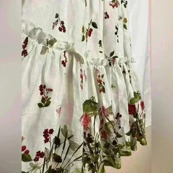 Cara Cara Fairytale Mushroom Border Ivory Bluehill Midi Dress Size 6 - Picture 7 of 15